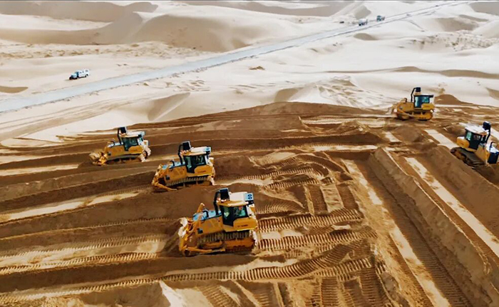 沙漠施工五大難題？徐工D170LGP沙漠型推土機硬核破解！