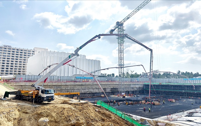 火力全開！萬方混凝土澆筑海南新地標！